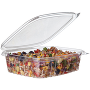 Renewable & Compostable Rectangular Deli Containers - 24oz. Hinged - Case of 200