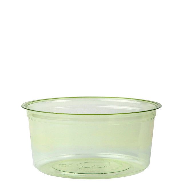 Veridian™ Renewable & Compostable Round Deli Containers - 12 oz. Green - Case of 500
