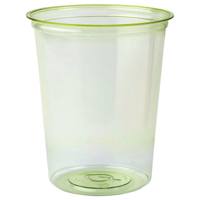 Veridian™ Renewable & Compostable Round Deli Containers - 32 oz. Green - Case of 500