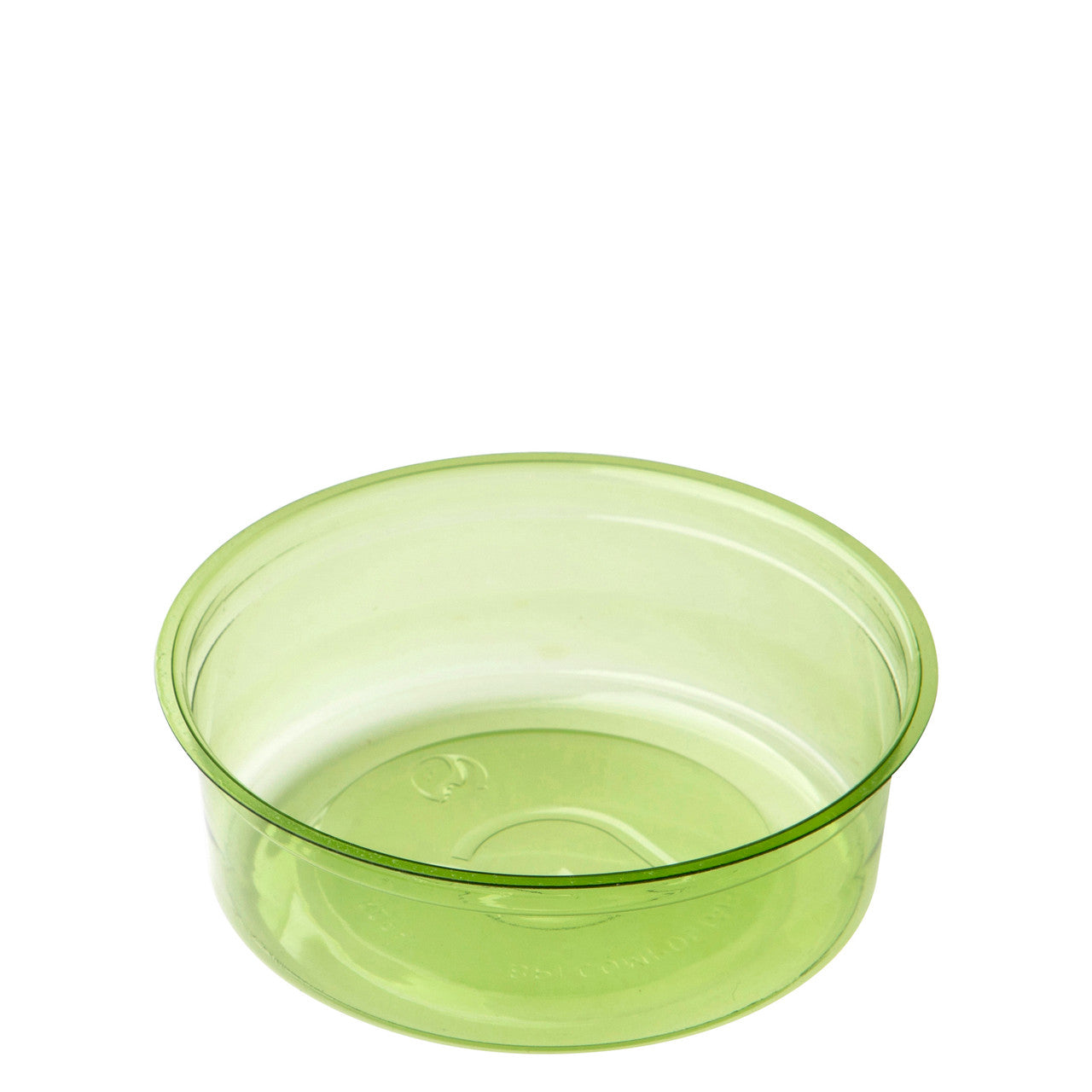 Veridian™ Renewable & Compostable Round Deli Containers - 8 oz. Green - Case of 500