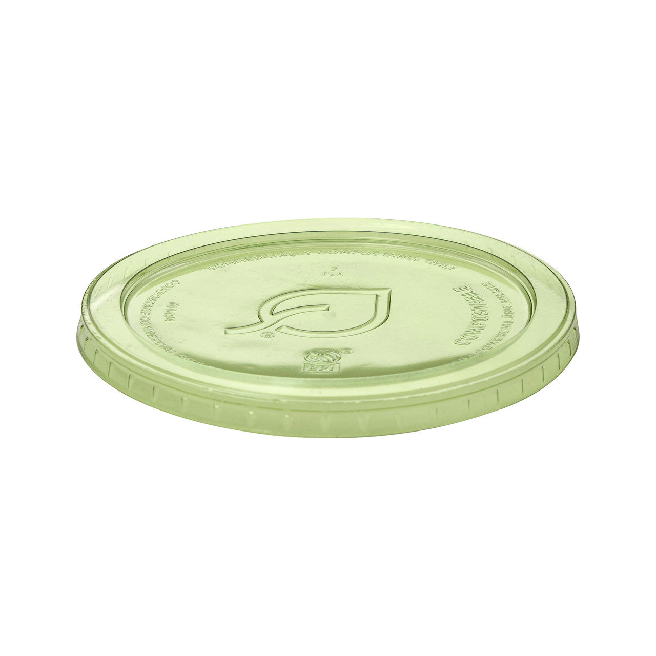 Veridian™ Renewable & Compostable Round Deli Containers Lids - Fits 8-32oz. Containers Green - Case of 500