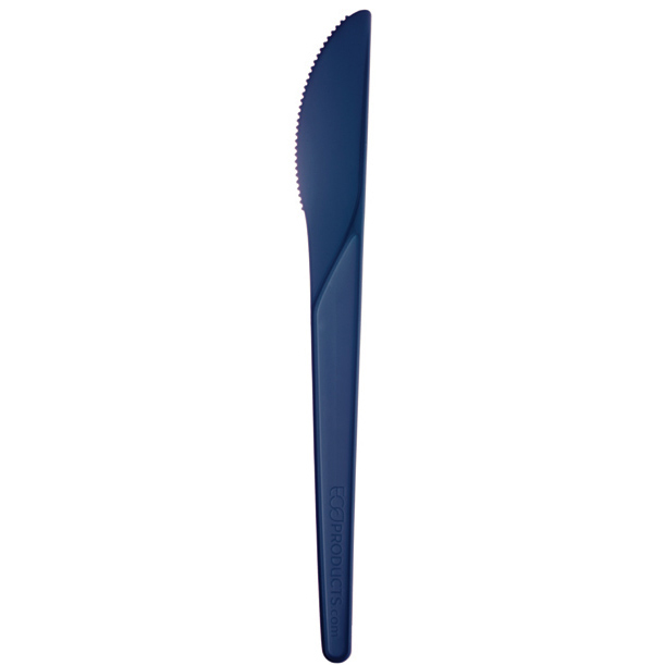 Plantware® Renewable & Compostable Knife - 6" Blue - Case of 1000