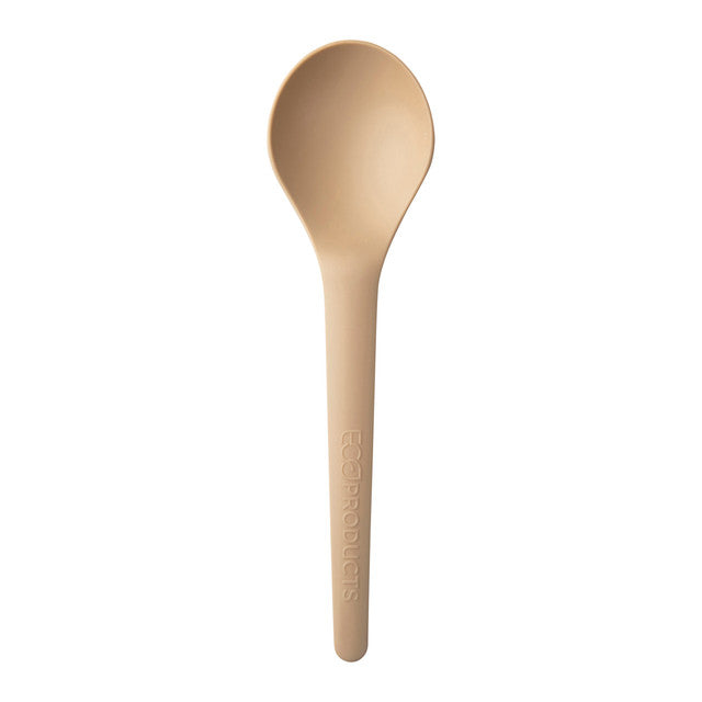 Plantware® Renewable & Compostable Soup Spoon - 6" Beige - Case of 1000