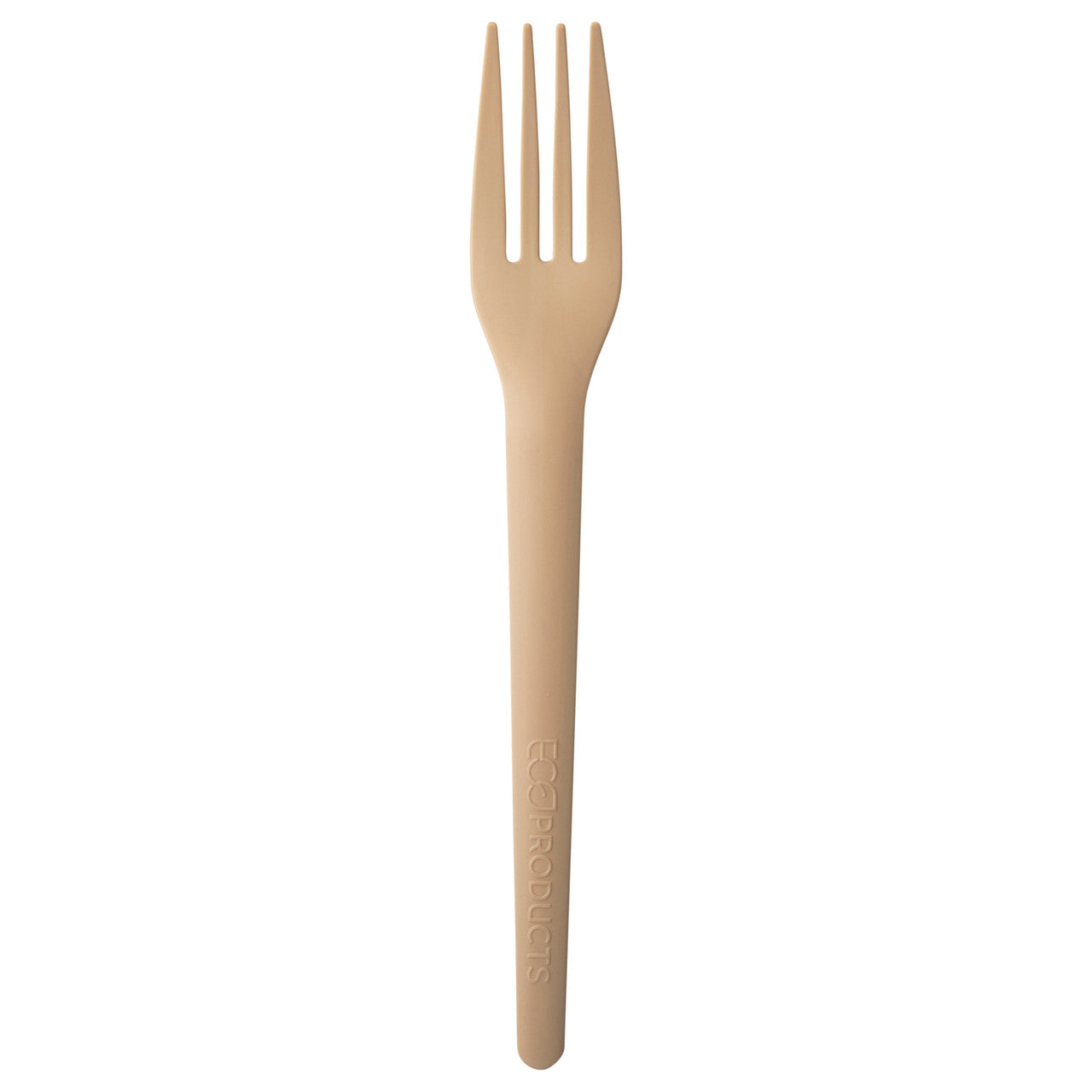 Plantware® Renewable & Compostable Dinner Fork - 7" Beige - Case of 1000