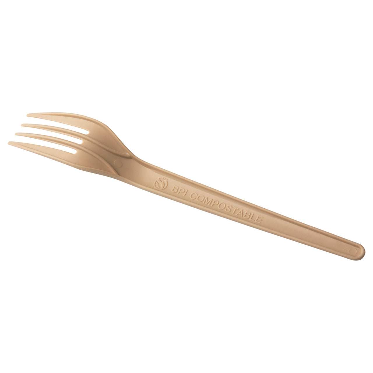 Plantware® Renewable & Compostable Dinner Fork - 7" Beige - Case of 1000