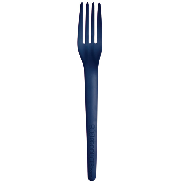 Plantware® Renewable & Compostable Fork - 7" Blue 
 
 - Case of 1000