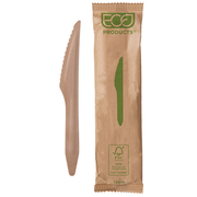 Wood Renewable & Compostable Wrapped Knife - 6.5" FSC® MIX CREDIT SA-COC-013255 - Case of 500