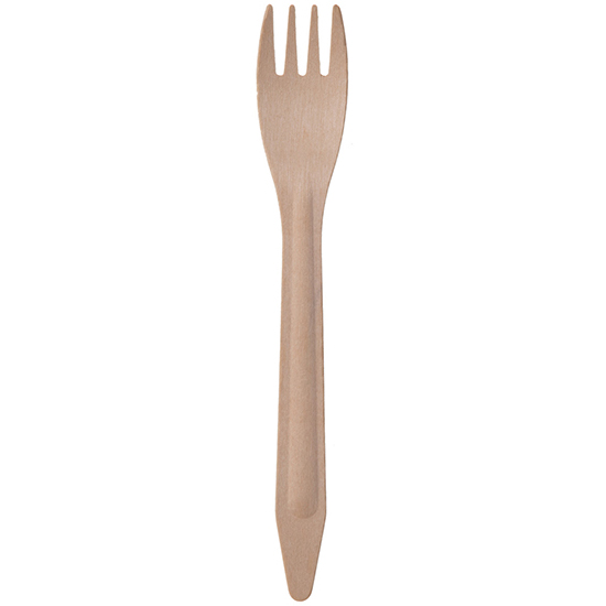 Wood Renewable & Compostable Fork - 6.5" FSC® MIX CREDIT SA-COC-013255 - Case of 1000
