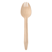 Wood Renewable & Compostable Spork - 6.5" FSC® MIX CREDIT SA-COC-013255 - Case of 1000