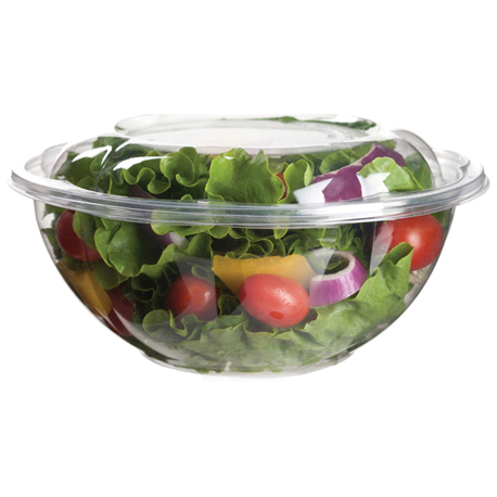 Renewable & Compostable Salad Bowls w/ Lids - 24oz. - Case of 150
