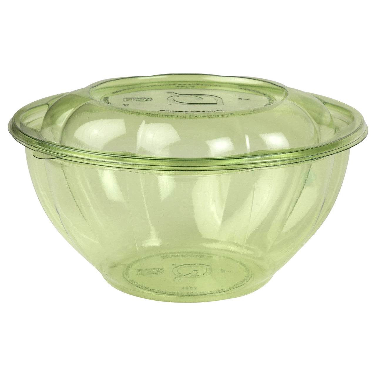 Veridian™ Renewable & Compostable Salad Bowls w/ Lids - 32oz. Green - Case of 150