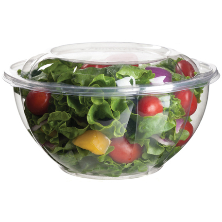 Renewable & Compostable Salad Bowls w/ Lids - 32oz. - Case of 150