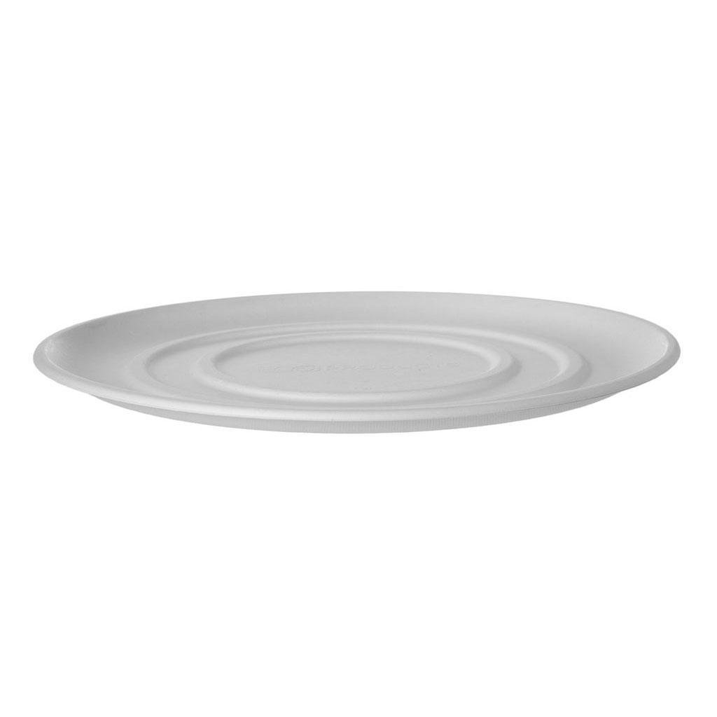 Vanguard™ 14in Molded Fiber Pizza Tray Base, Renewable & Compostable - Case of 50