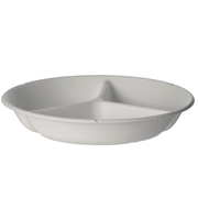 Vanguard™ WorldView™ Renewable & Compostable Molded Fiber Take-Out Containers – 9in Round, 3-Cmpt, 12-8-8oz - Case of 400