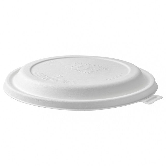 Vanguard™ WorldView™ Renewable & Compostable Domed Round Molded Fiber Lid, Fits SCR series Molded Fiber Bowls - Case of 300
