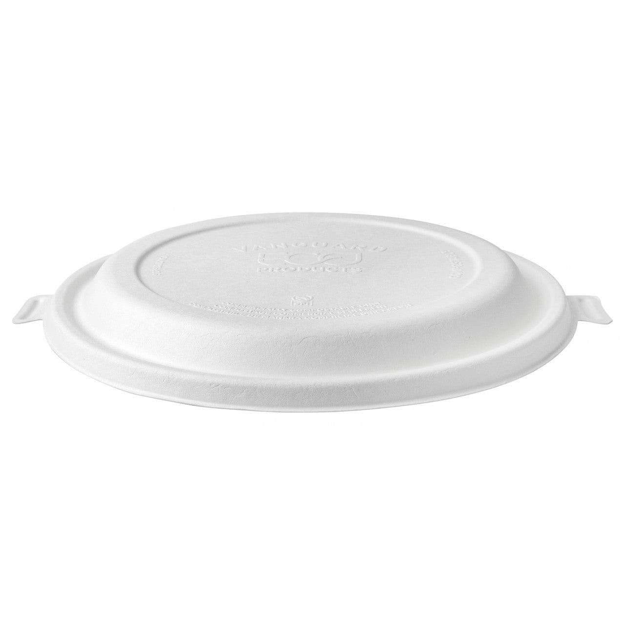 Vanguard™ WorldView™ Renewable & Compostable Domed Round Molded Fiber Lid, Fits SCR series Molded Fiber Bowls - Case of 300