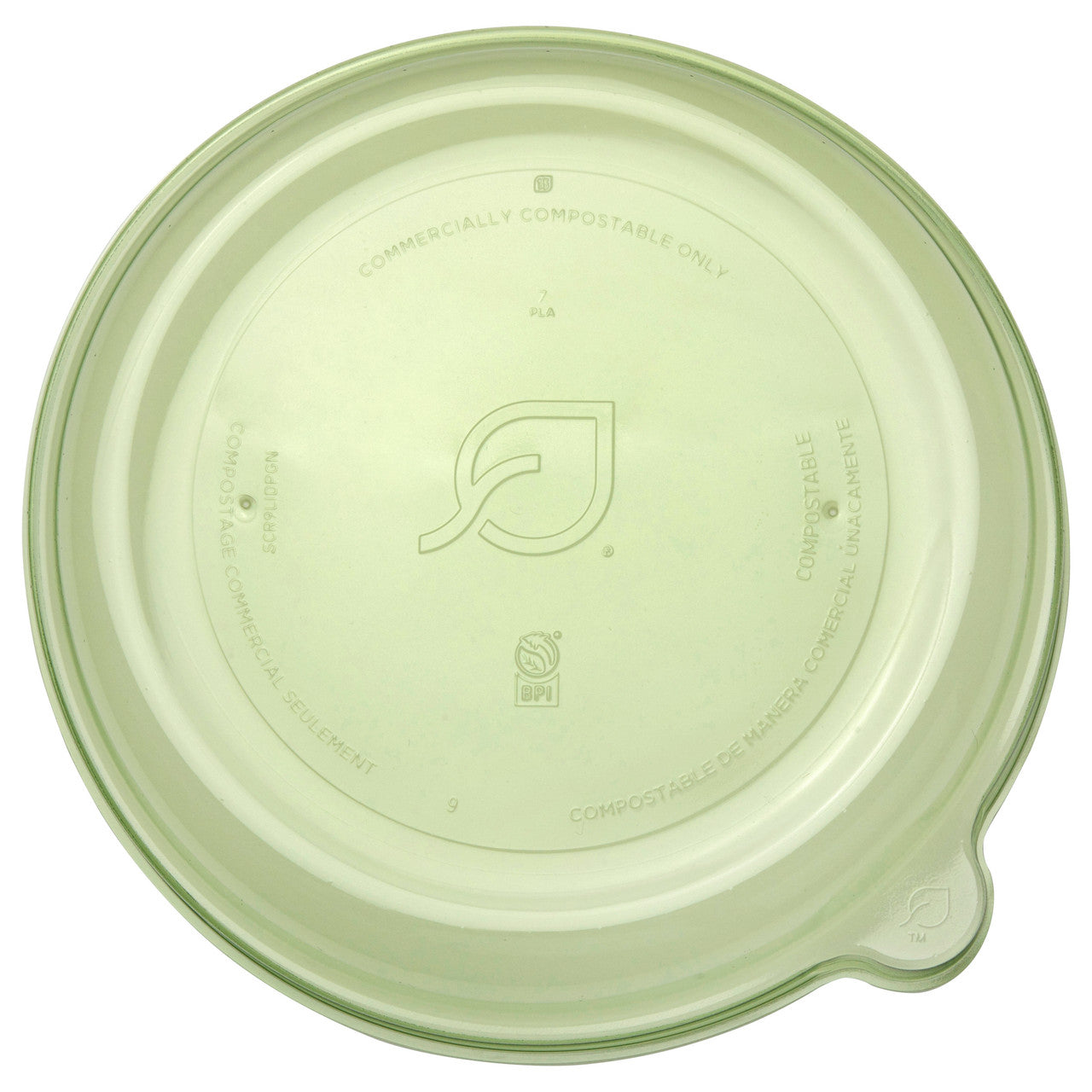 Veridian™  WorldView™ Renewable & Compostable, Fits 9in Round Molded Fiber Take-Out Containers Green - Case of 300