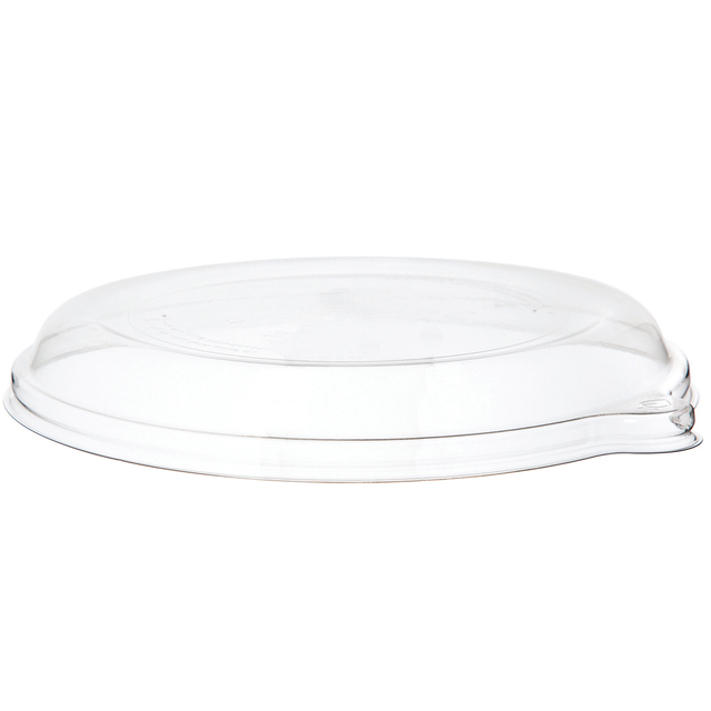 WorldView™ 100% Recycled Content Lid, Fits 9in Round Molded Fiber Take-Out Containers - Case of 300