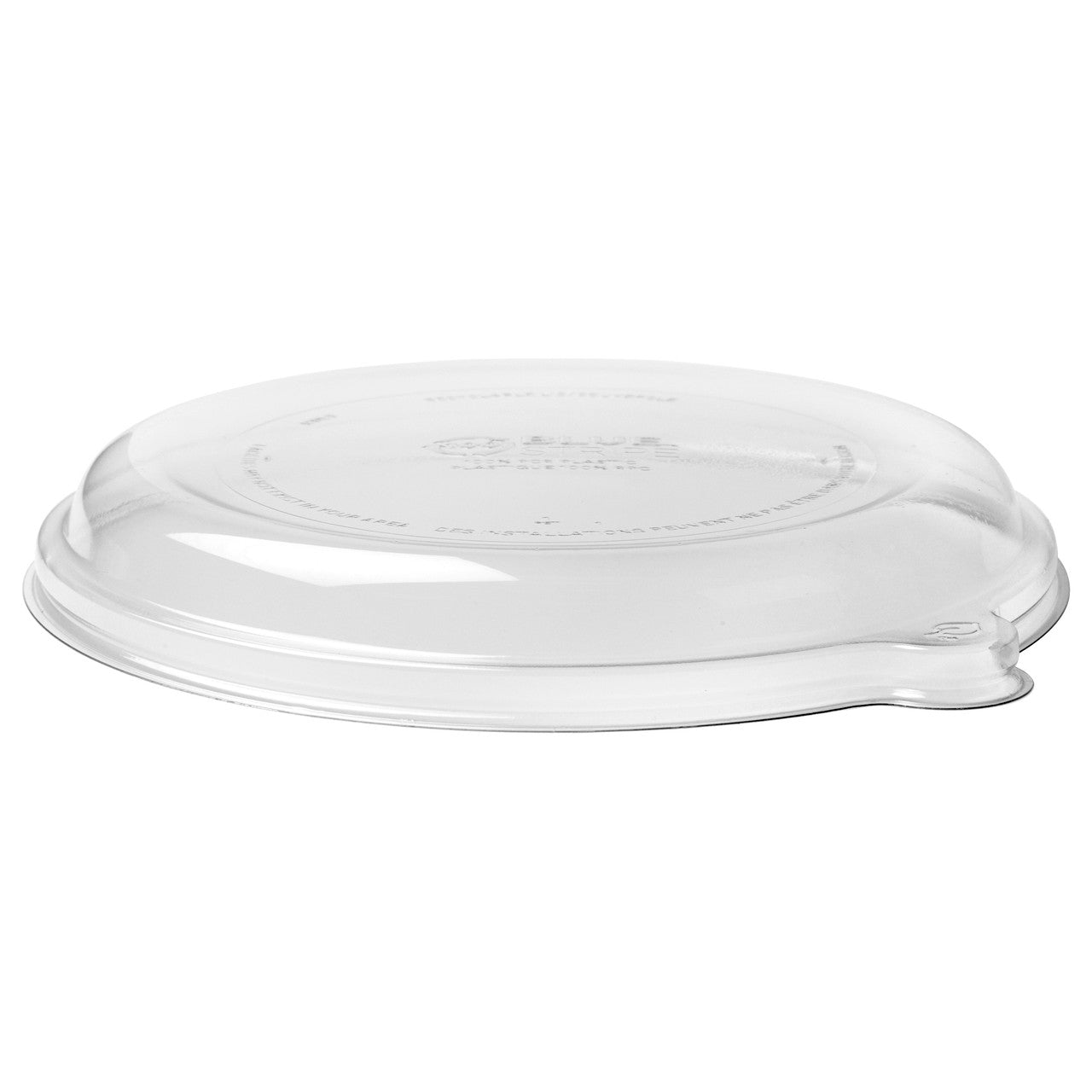 WorldView™ 100% Recycled Content Lid, Fits 9in Round Molded Fiber Take-Out Containers - Case of 300