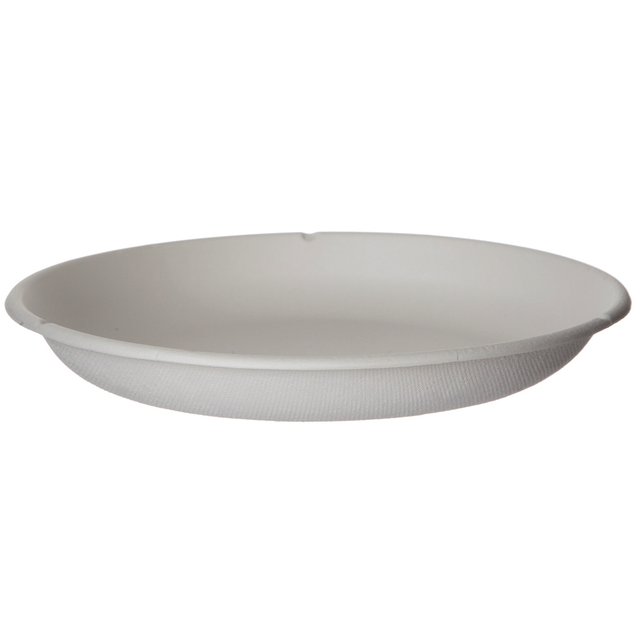 WorldView™ Renewable & Compostable Molded Fiber Take-Out Containers – 9in Round - Case of 400