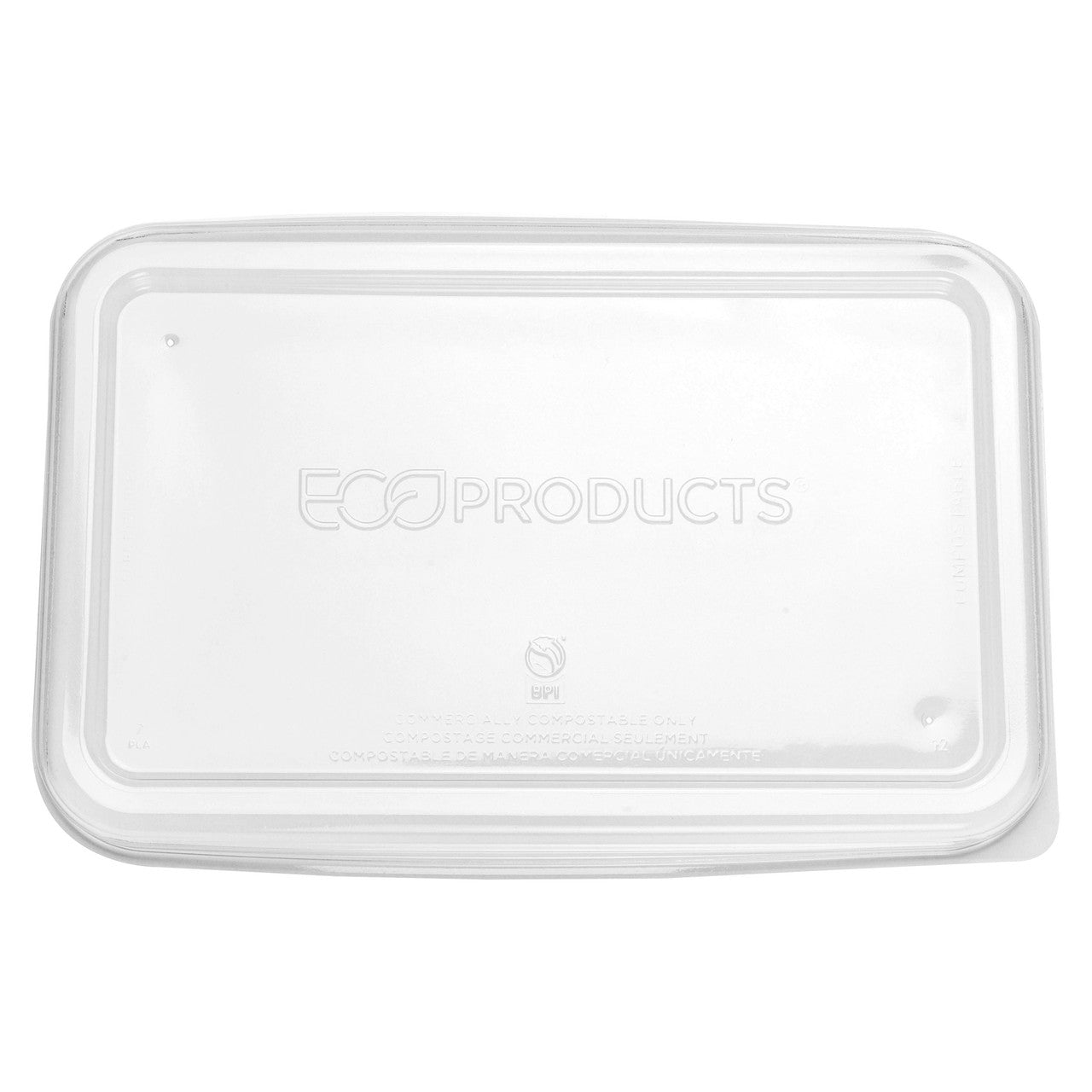 WorldView™ Renewable & Compostable Lid, Low Profile Vented, Fits 10 x 7in Molded Fiber Base - Case of 200