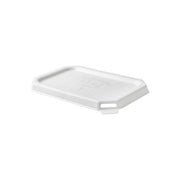 Vanguard™ WorldView™ Renewable & Compostable Flat Rectangle Molded Fiber Lid, Fits SCRC16 Molded Fiber Container - Case of 400