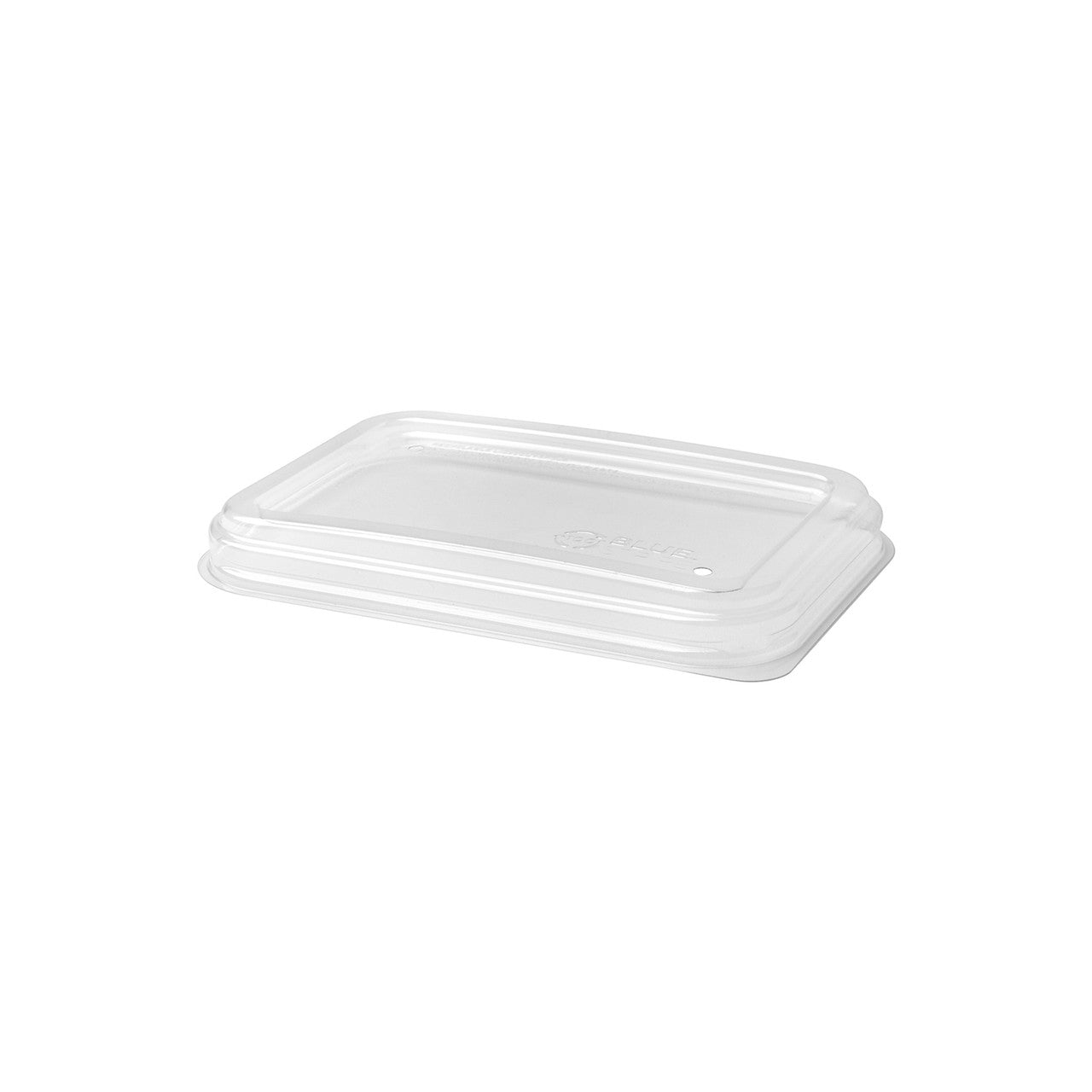 WorldView™ 100% Recycled Content Lid, Low Profile Vented, Fits 12 and 16oz. Rectangle Molded Fiber Take-Out Containers - Case of 400
