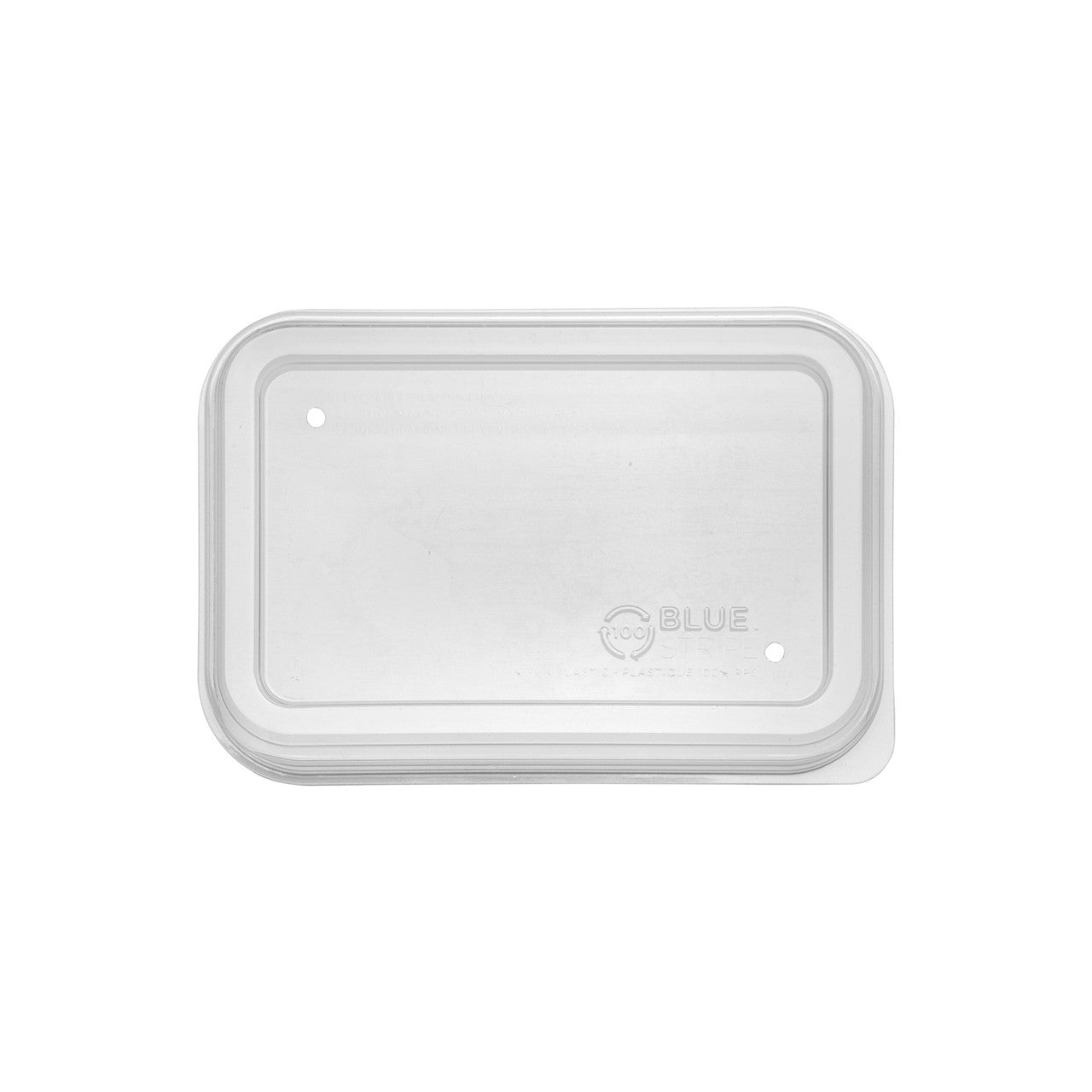 WorldView™ 100% Recycled Content Lid, Low Profile Vented, Fits 12 and 16oz. Rectangle Molded Fiber Take-Out Containers - Case of 400