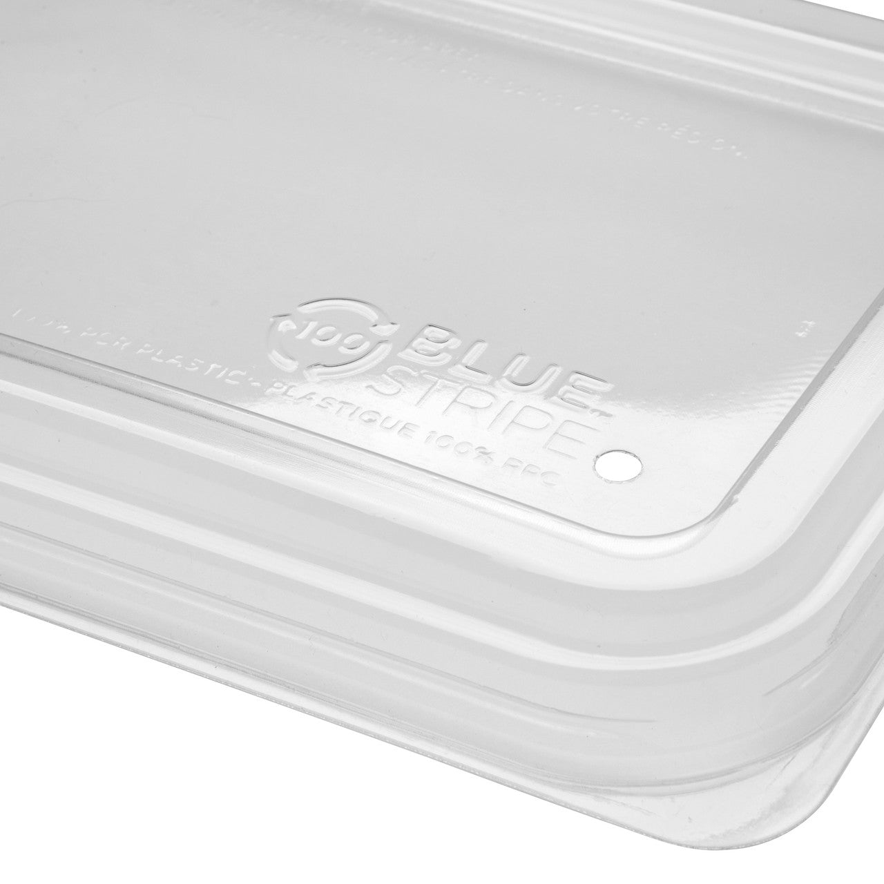 WorldView™ 100% Recycled Content Lid, Low Profile Vented, Fits 12 and 16oz. Rectangle Molded Fiber Take-Out Containers - Case of 400