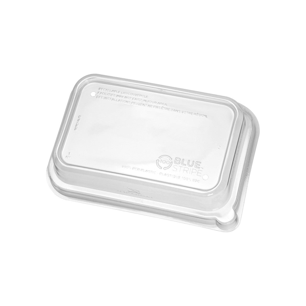 WorldView™ 100% Recycled Content Lid, Fits 12 and 16oz. Rectangle Molded Fiber Take-Out Containers - Case of 400