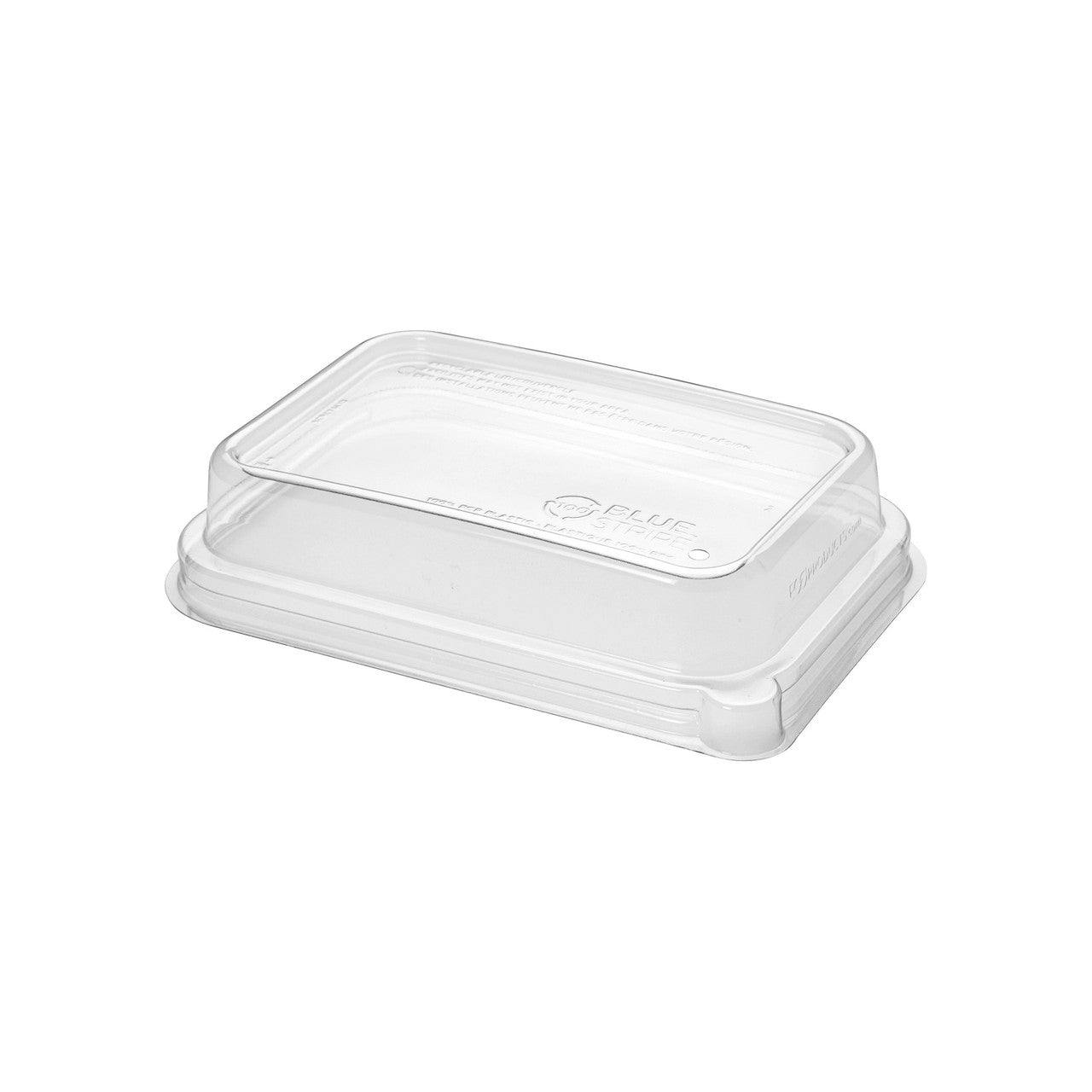 WorldView™ 100% Recycled Content Lid, Fits 12 and 16oz. Rectangle Molded Fiber Take-Out Containers - Case of 400