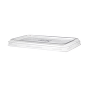 WorldView™ 100% Recycled Content Lid, Lightweight Fits 24 - 32oz. Rectangle Molded Fiber Take-Out Containers Non Vented - Case of 400