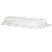 WorldView™ Renewable & Compostable Lid, Fits 24 - 32oz. Rectangle Molded Fiber Take-Out Containers - Case of 200