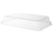 WorldView™ 100% Recycled Content Lid, Fits 24 - 32oz. Rectangle Molded Fiber Take-Out Containers - Case of 400