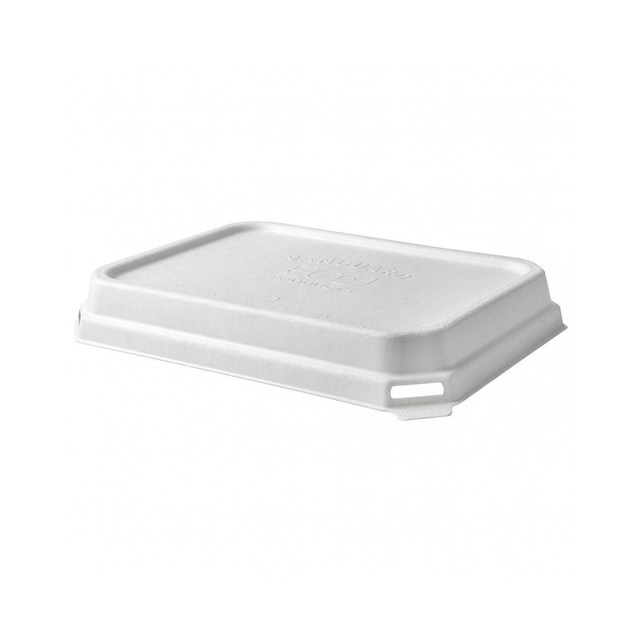 Vanguard™ WorldView™ Renewable & Compostable Domed Rectangle Molded Fiber Lid, Fits SCRC862/863 Molded Fiber Container - Case of 200