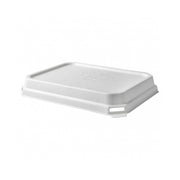 Vanguard™ WorldView™ Renewable & Compostable Domed Rectangle Molded Fiber Lid, Fits SCRC862/863 Molded Fiber Container - Case of 200