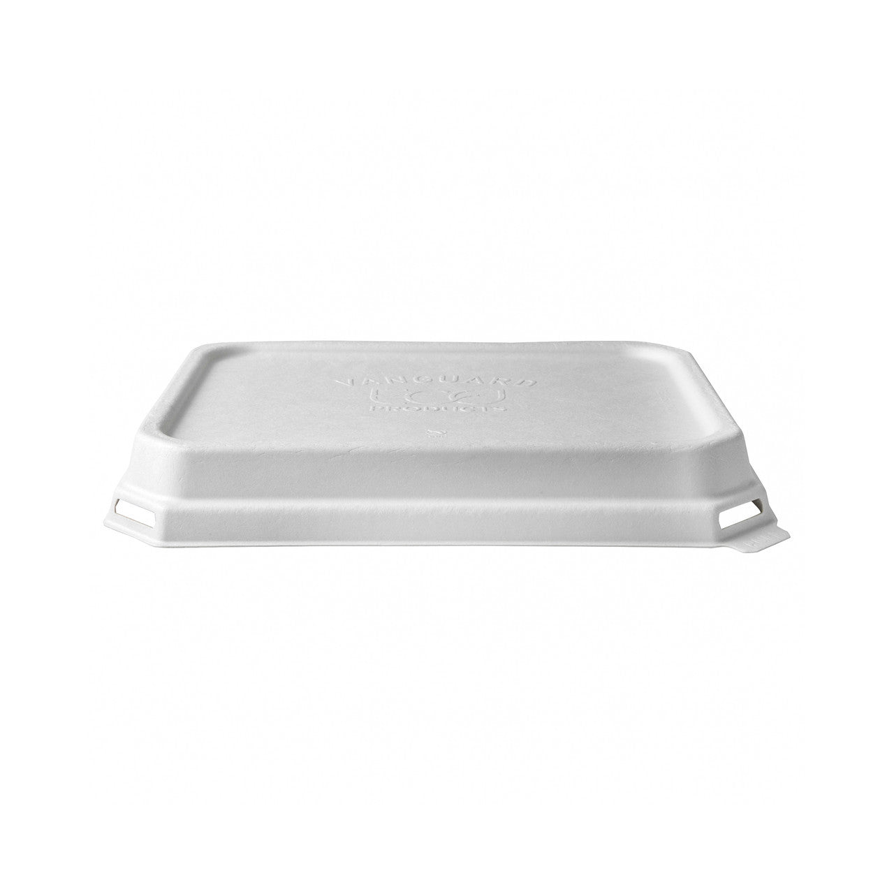 Vanguard™ WorldView™ Renewable & Compostable Domed Rectangle Molded Fiber Lid, Fits SCRC862/863 Molded Fiber Container - Case of 200