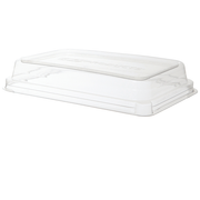 WorldView™ Renewable & Compostable Dome Lid, Fits 8x6 2 and 3-Cmpt Molded Fiber Take-Out Containers - Case of 200