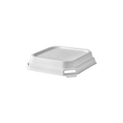 Vanguard™ WorldView™ Renewable & Compostable Domed Square Molded Fiber Lid, Fits SCS5/SCS5T Molded Fiber Container - Case of 400