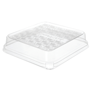 WorldView™ Renewable & Compostable 1.5in Dome Lid, Fits 7in 3-Compartment Molded Fiber Base - Case of 300