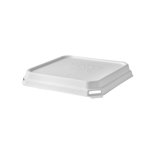 Vanguard™ WorldView™ Renewable & Compostable Domed Molded Fiber Lid, Fits SCS8 Molded Fiber Container - Case of 200