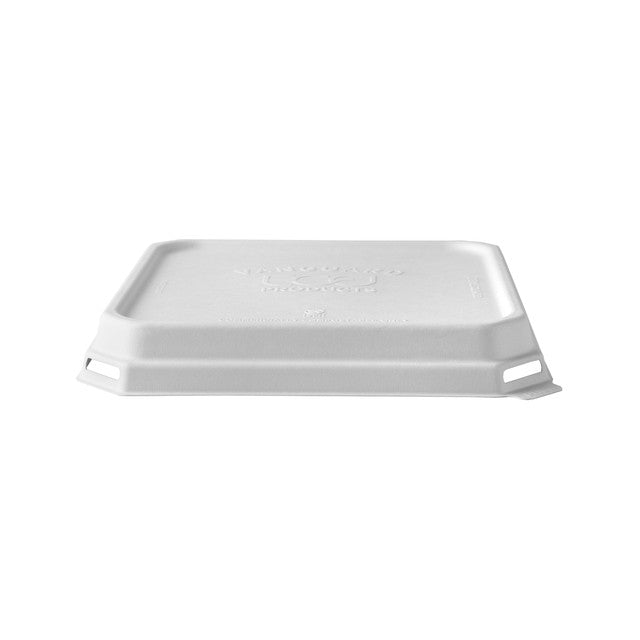 Vanguard™ WorldView™ Renewable & Compostable Domed Molded Fiber Lid, Fits SCS8 Molded Fiber Container - Case of 200