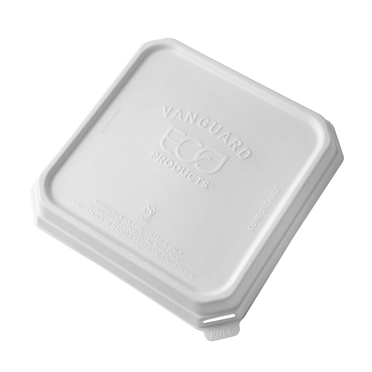Vanguard™ WorldView™ Renewable & Compostable Domed Molded Fiber Lid, Fits SCS8 Molded Fiber Container - Case of 200