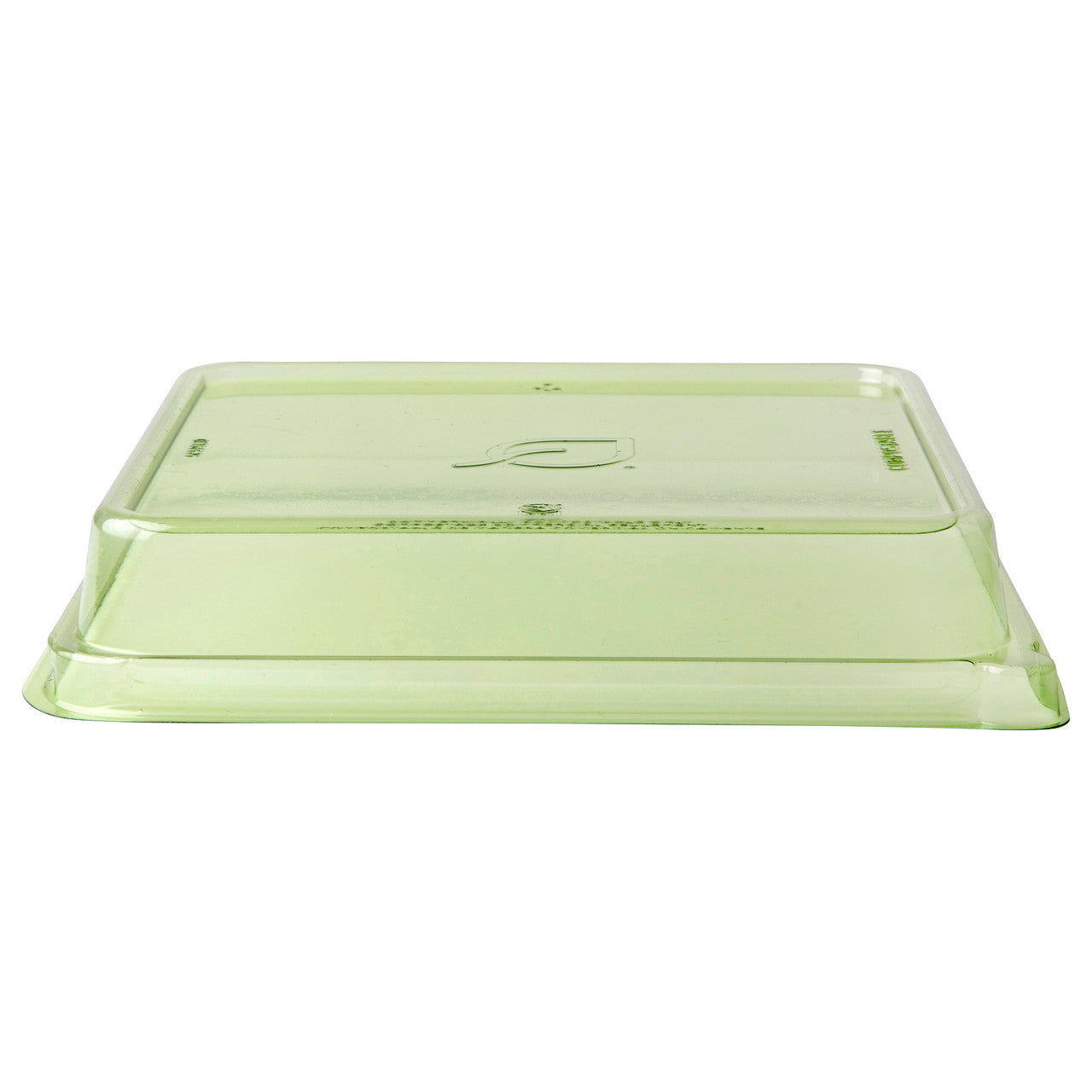 Veridian™ WorldView™ Renewable & Compostable Lids, 9in Shallow, Fits 9in Square Molded Fiber Containers Green - Case of 200