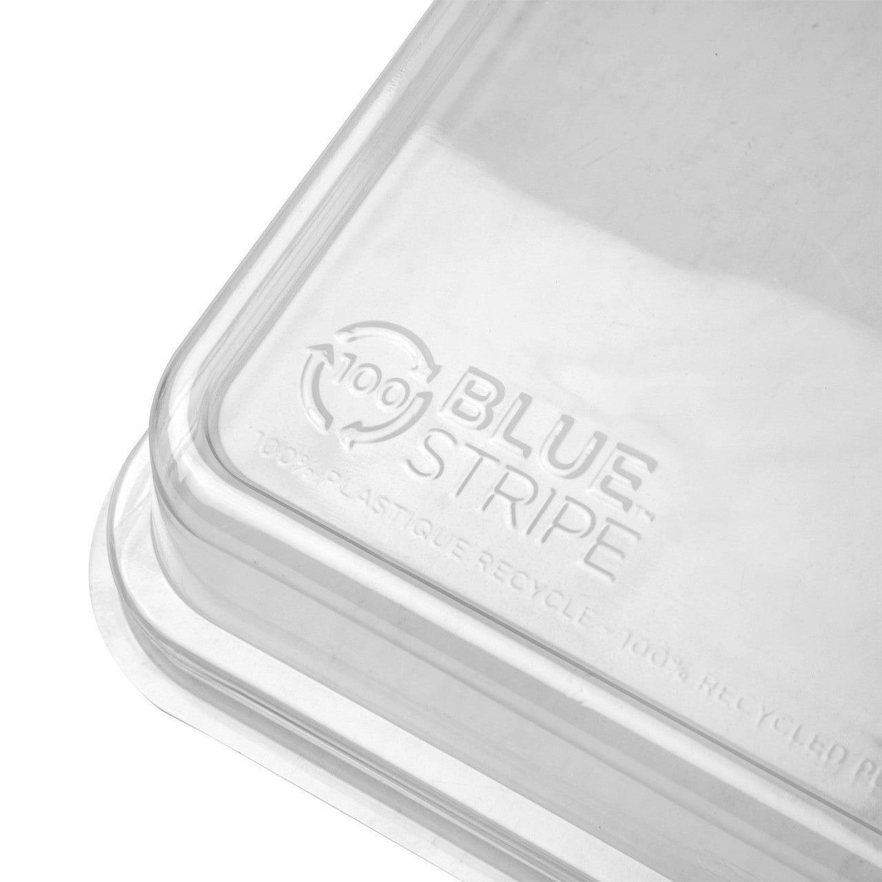 WorldView™ 100% Post-Consumer Recycled Content Lids, 9in Shallow, Fits 9in Square Molded Fiber Containers - Case of 200