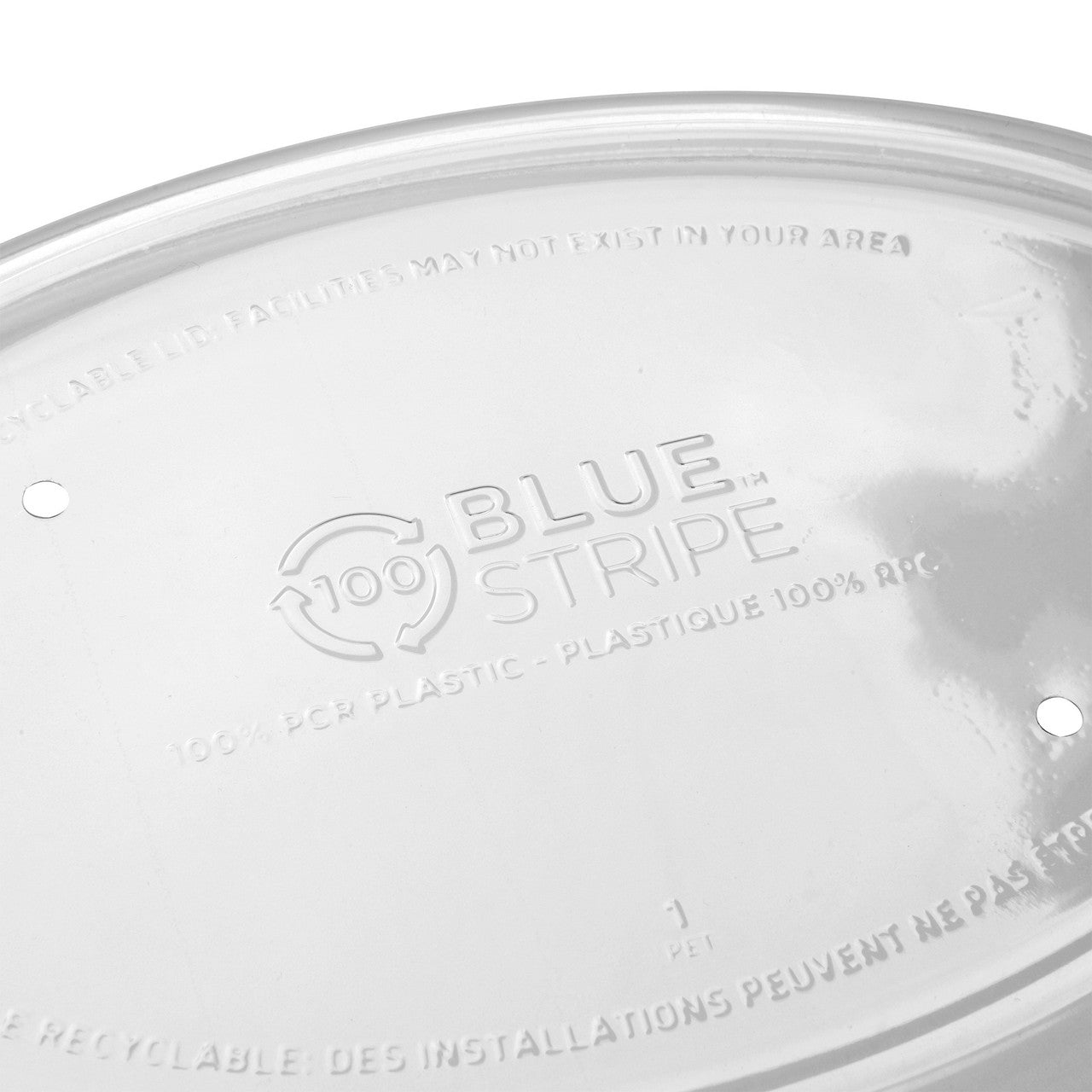 WorldView™ 100% Recycled Content Lid, Fits 24, 32oz and 48oz Oval Molded Fiber Take-Out Containers - Case of 300