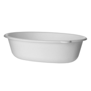 Vanguard™ WorldView™ Renewable & Compostable Molded Fiber Take-Out Container - 48oz Oval - Case of 300