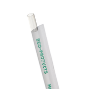 7.75" Clear Wrapped Straw - Case of 9600