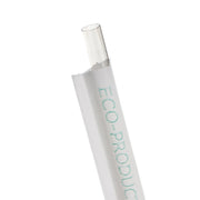 7.75" Clear Wrapped Straw, 8mm diameter - Case 
 of 7200