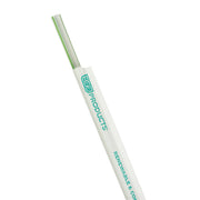 9.50" GreenStripe Clear  Wrapped Straws Renewable & Compostable - Case of 4800